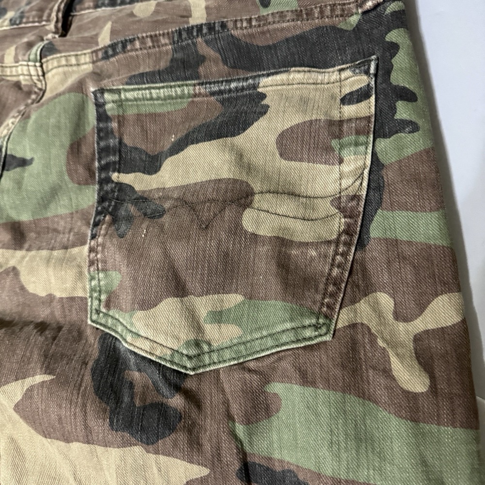Polo Ralph Lauren Varick Slim Straight Jeans Camo Camouflage 36 32 Button Fly - Picture 9 of 14
